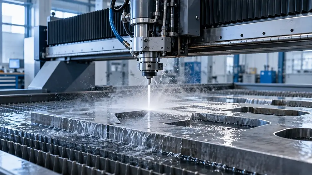 دستگاه برش CNC در حال برش ورق فولادی