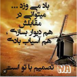 باد می وزد … میتوانی در مقابلش هم دیوار بسازی ، هم آسیاب بادی تصمیم با تو است .