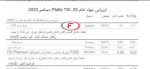 جدول قیمت مواد اولیه موسسه پلتز 29 دسامبر 2023
