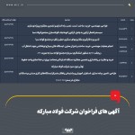 آگهی های فراخوان شرکت فولاد مبارکه