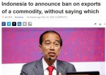 ممنوع کردن صادرات مواد خام توسط اندونزی.