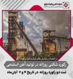 ثبت ۲ رکورد روزانه تولید آهن اسفنجی در آبان‌ماه توسط آهن و فولاد ارفع