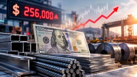 بازار آهن با دلار ۲۵۶ هزار تومانی؛ قیمت میلگرد و تیرآهن