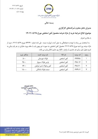 خرید آهن‌اسفنجی غیر بهین‌یاب شد