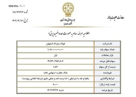 عرضه دوباره فولاد در وتجارت